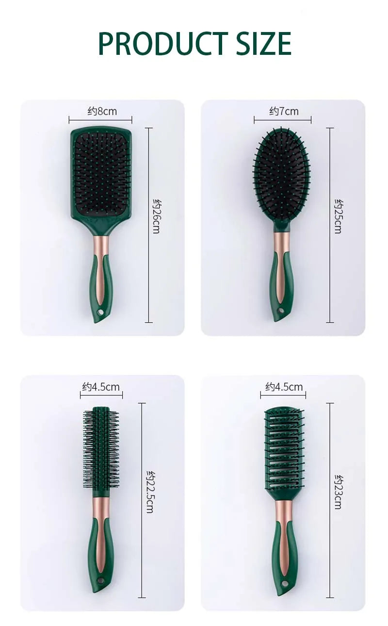 KLINA Air Cushion Scalp Massage Comb – Anti-Static Detangler for Salon & Home