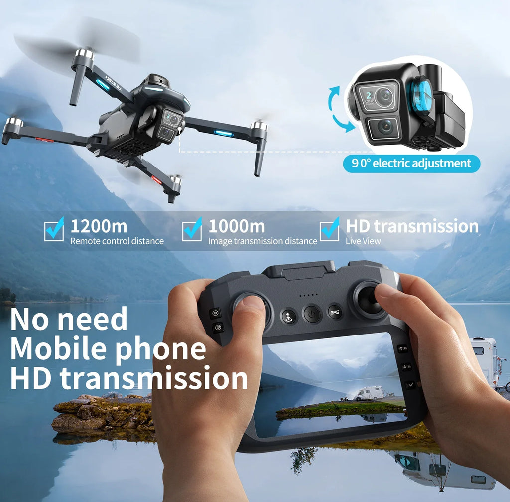 XT606 GPS Drone with Camera & Screen Remote