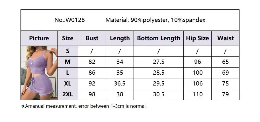 Women's Summer Pajama Set | Sexy Sleepwear Cami Top & Trousers Lounge Suit