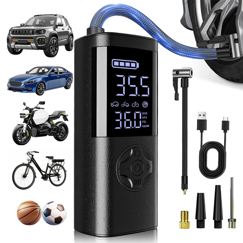 Cordless Tire Inflator with Digital Gauge, 150 PSI