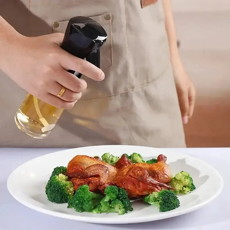 Spray Less. Cook Better. — Reusable Oil Mist Spray Bottle | Food Grade, Olive Oil & Vinegar Dispenser, 200/300/500ml, Black & White