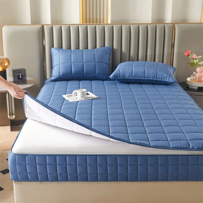 Six-Sided All-Inclusive Mattress Cover with Zipper – Thickened Quilted Protector, Custom Sizes