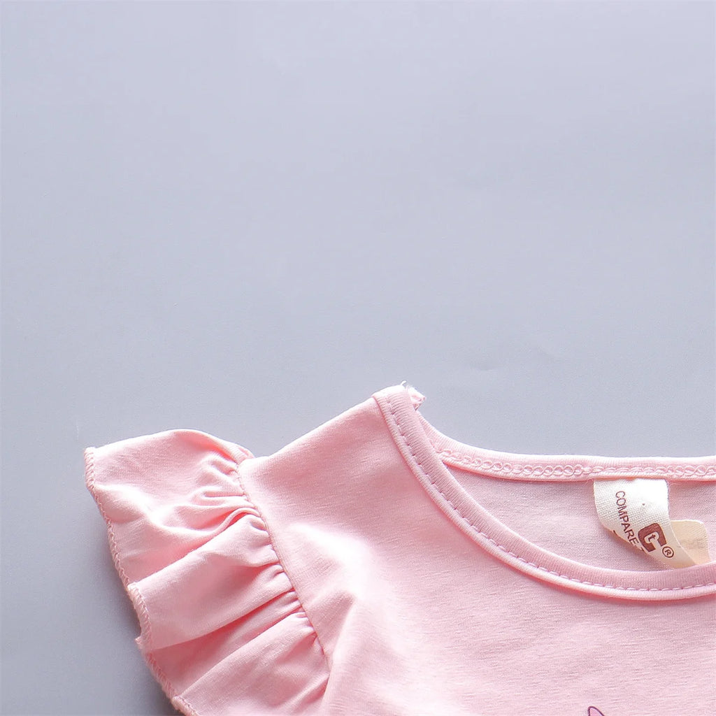 Baby Girl Sleeveless Casual Dress — Rainbow Mesh Print (0–3 Years)
