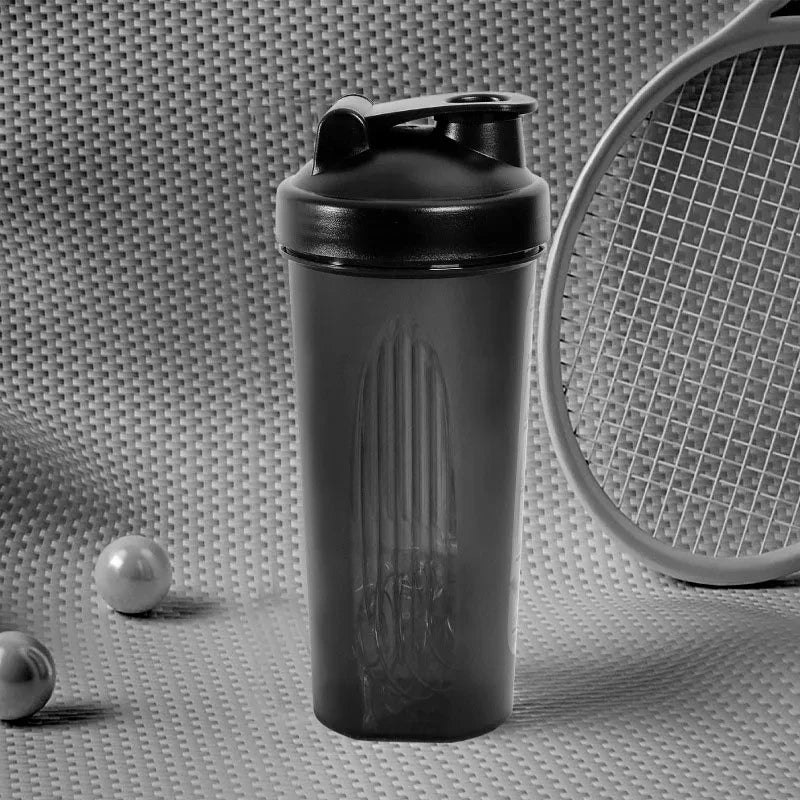 Portable Protein Shaker Bottle 600ml — Leak-Proof with Mixing Ball for Gym & Outdoor Use