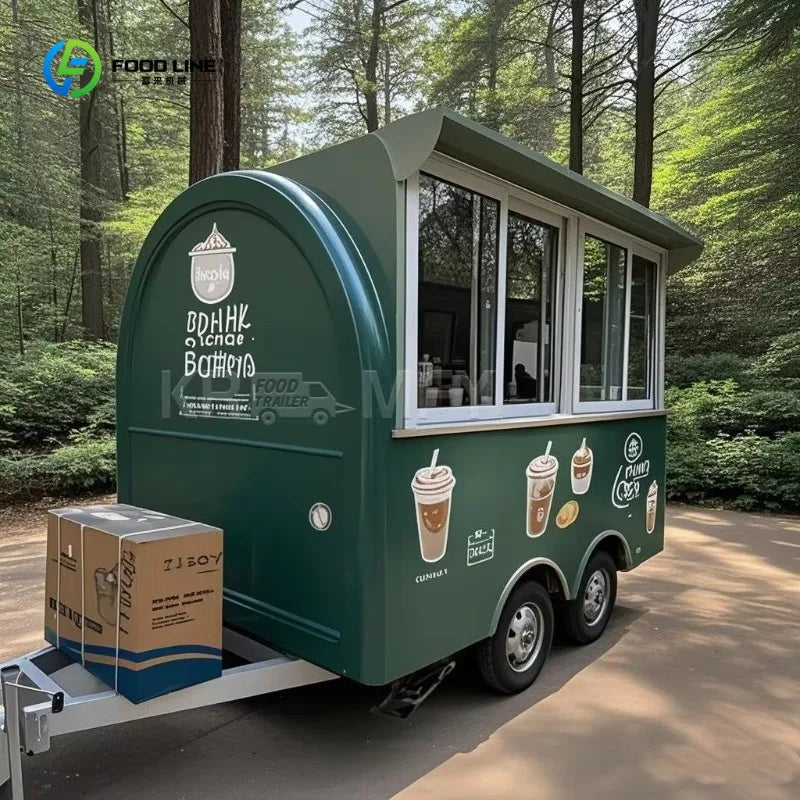 Full Kitchen Mobile Food Trailer with Water Sink – Outdoor Fast Food Cart