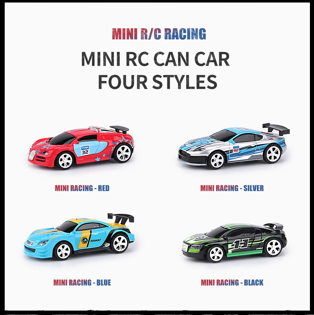1:58 Scale Mini RC Car – Bluetooth Drift Buggy in Collectible PVC Can Pack