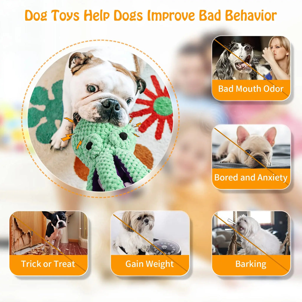Octopus Shell Squeaky Chew Toy for Dogs & Cats