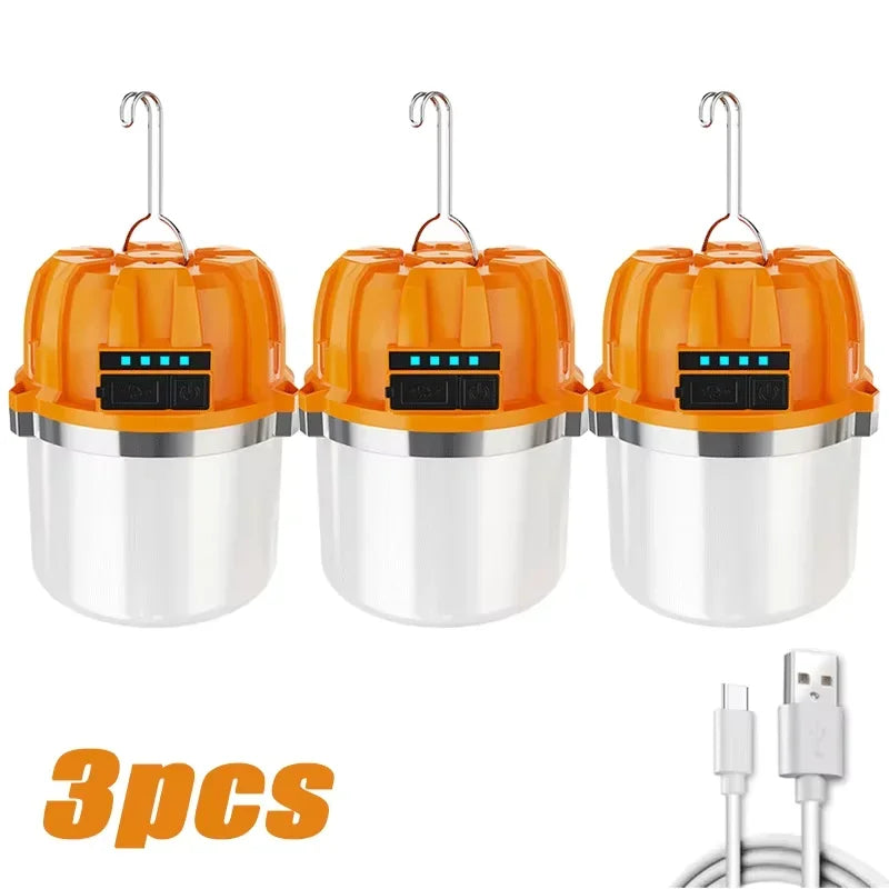 LONGRIVER LED Camping Lantern – USB Rechargeable, Power Bank, 4-Mode, 8–48hr Runtime, IPX4 Outdoor Light
