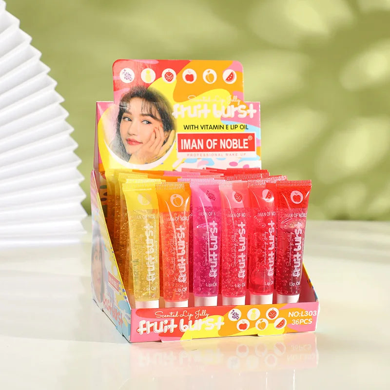 6-Piece Fruity Lip Gloss Set — Hydrating Glossy Clear Lip Gel