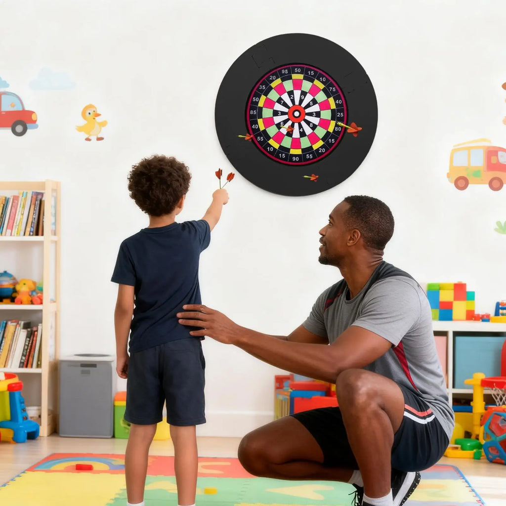 Dartboard Surround – 18-Inch Wall Protector, Noise Reduction Foam Ring for Steel Tip Darts, Game Room & Bar