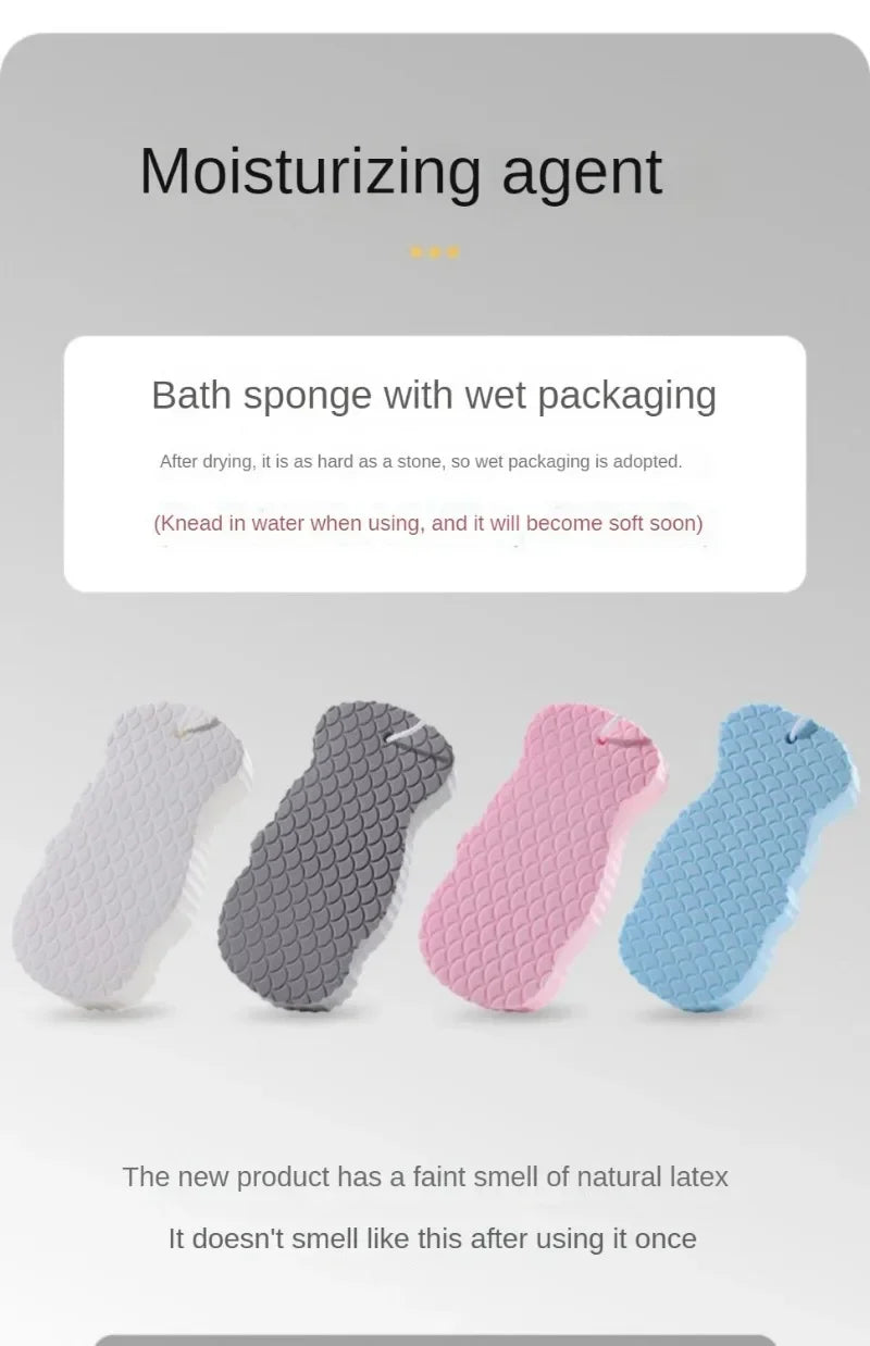 Soft Sponge Body Scrubber for Baby & Adults – Exfoliating Bath Scrub Sponge & Dead Skin Remover