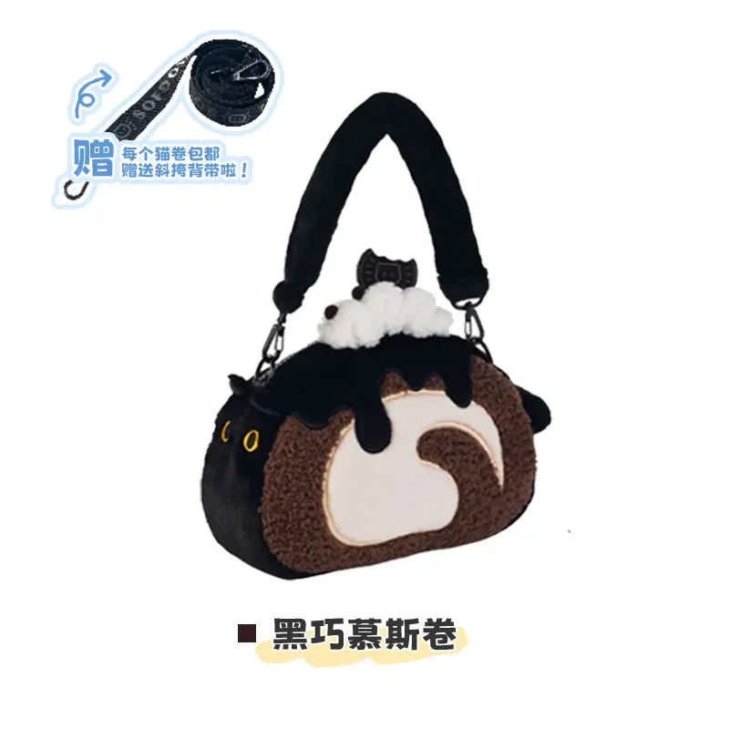 Lolita Plush Crossbody Bag – Sweet Girl Patchwork Tote for Women & Teens