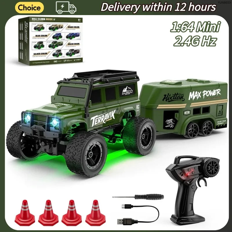 1/64 Scale Mini 4WD RC Drift Racing Car – Type-C Rechargeable Desktop Racer
