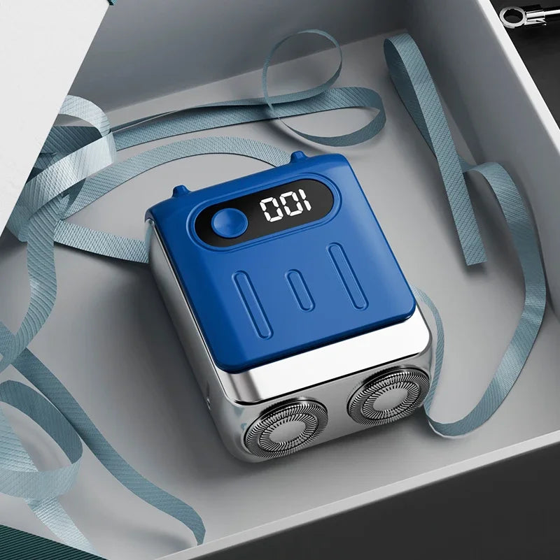 HAOYUNMA R20 Mini Electric Shaver – LED Display, Magnetic Blade, Waterproof, 120-Min Runtime