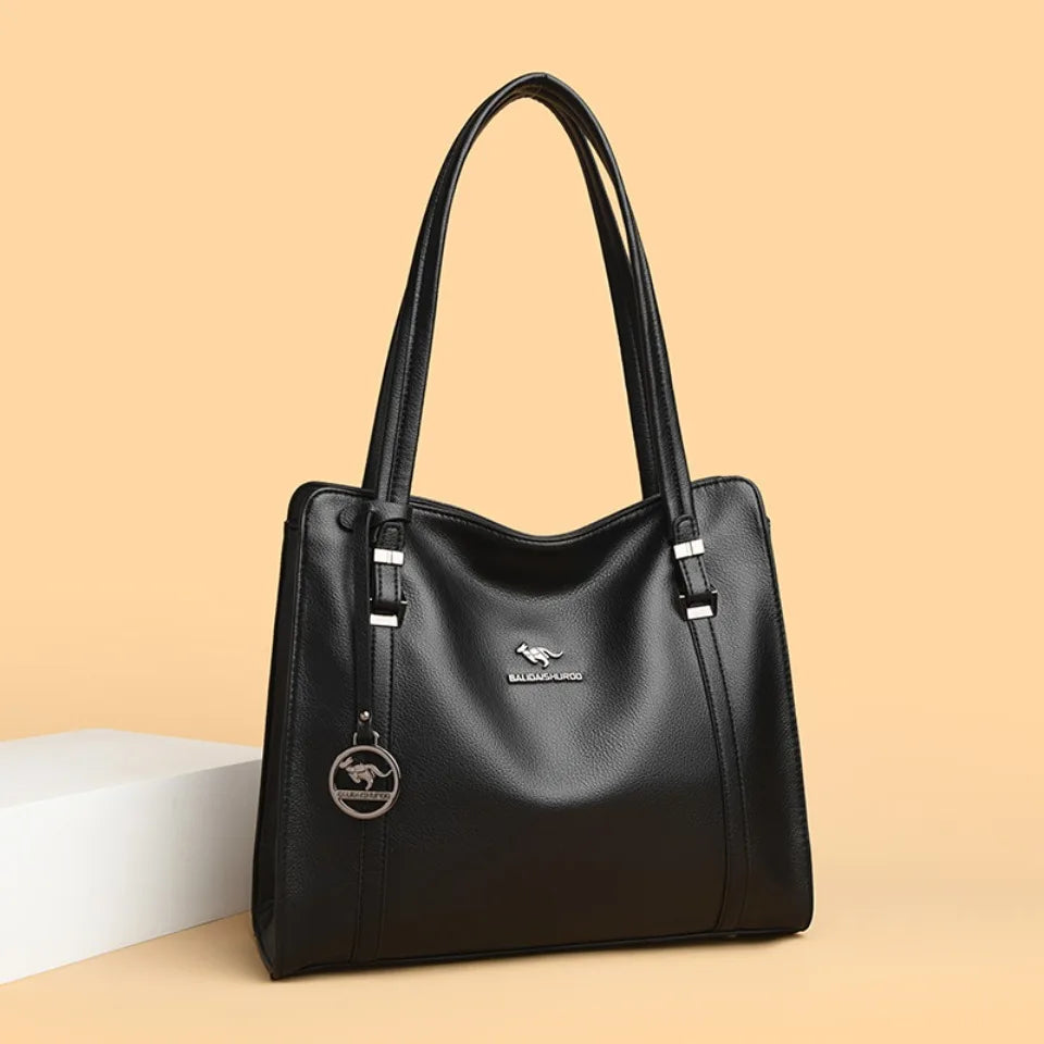 Luxury Soft PU Leather Tote Bag – Large Capacity Sequin Crossbody Shoulder Bag for Women