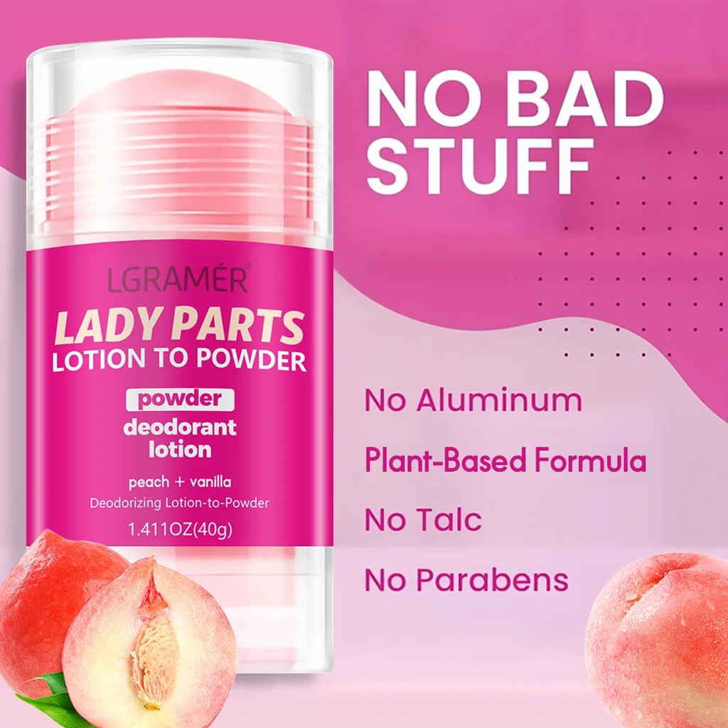 Women's Peach Vanilla Deodorant Lotion – Multi-Fruit Long-Lasting Fragrance
