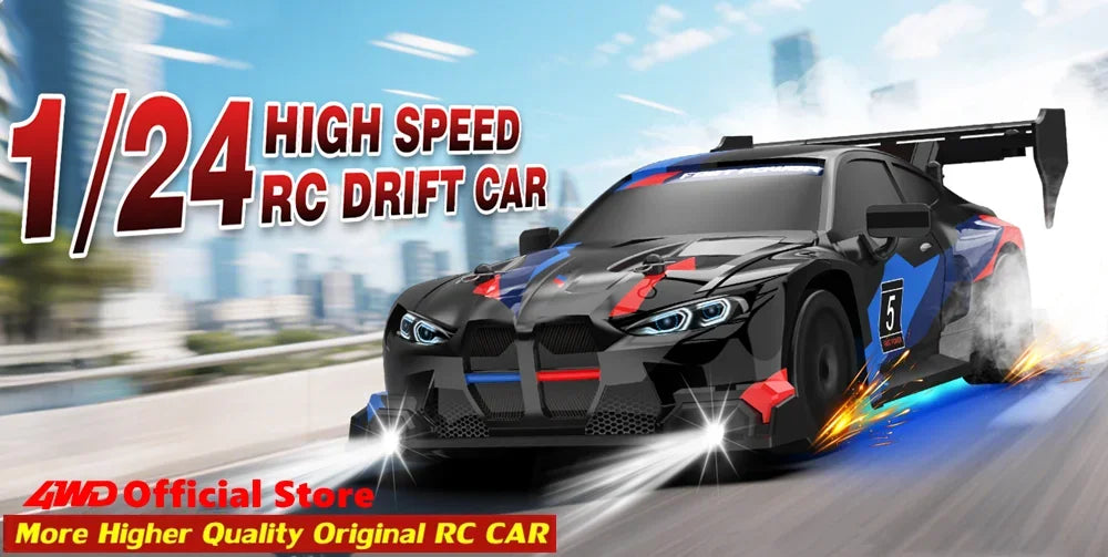1:24 Scale 4WD RC Drift Car – 20KM/H Off-Road Racing Truck with LED Lights