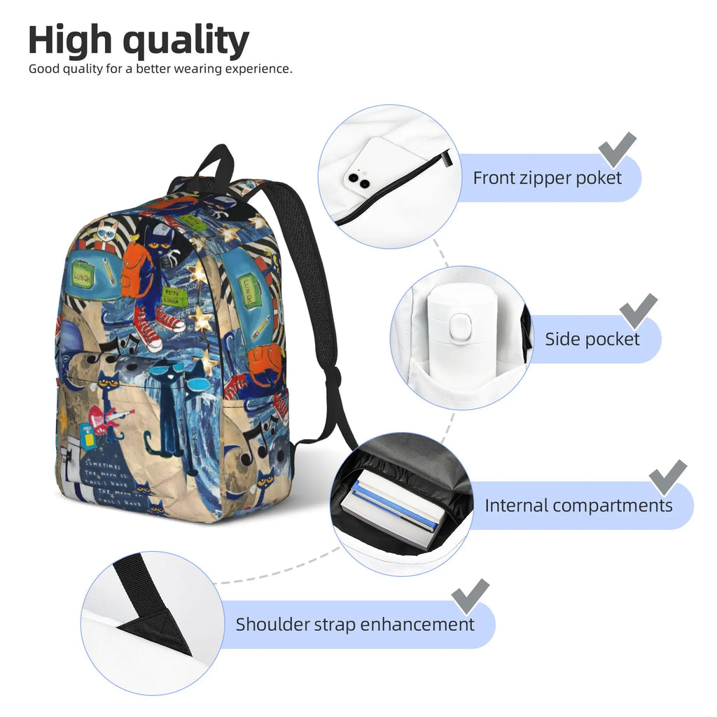 Pete the Cat Canvas Backpack – Everyday School Bag