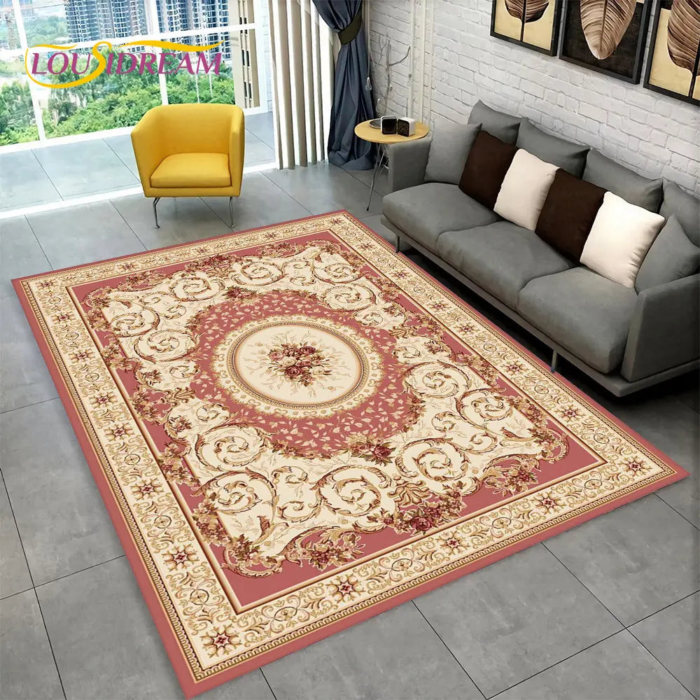 Turkish Persian Bohemian Area Rug – Non-Slip Large Carpet for Living Room & Bedroom