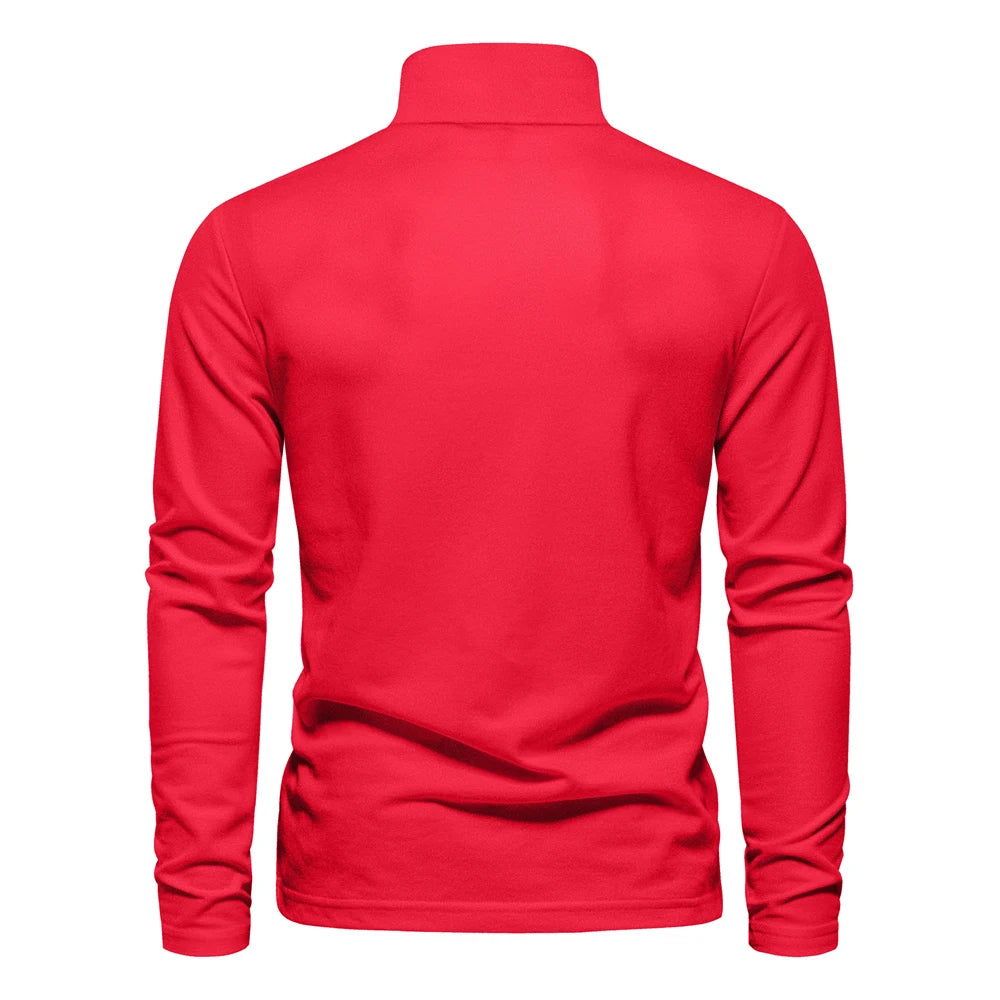 Men's Deer Embroidery Long Sleeve Polo Shirt — Luxury Detail Casual Polo