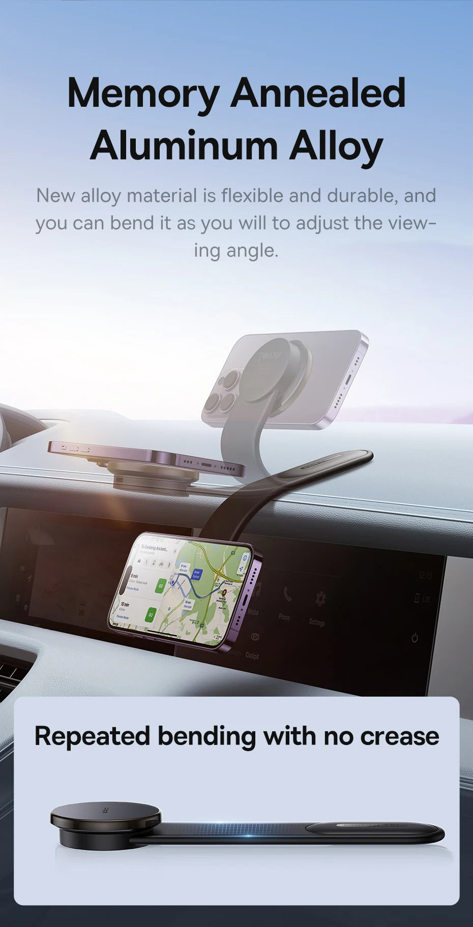 Baseus 15W Magnetic Wireless Car Charger Phone Holder – MagSafe Mount for iPhone 13–17