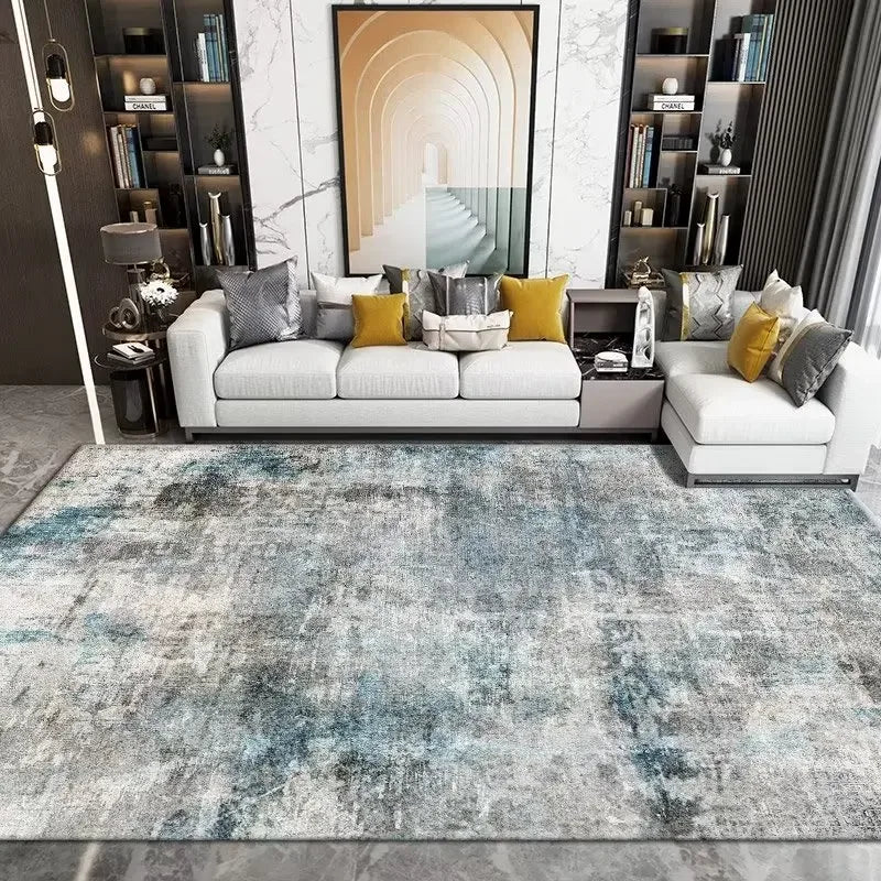 Nordic Geometric Large Area Rug – Washable Non-Slip Carpet for Living Room & Bedroom