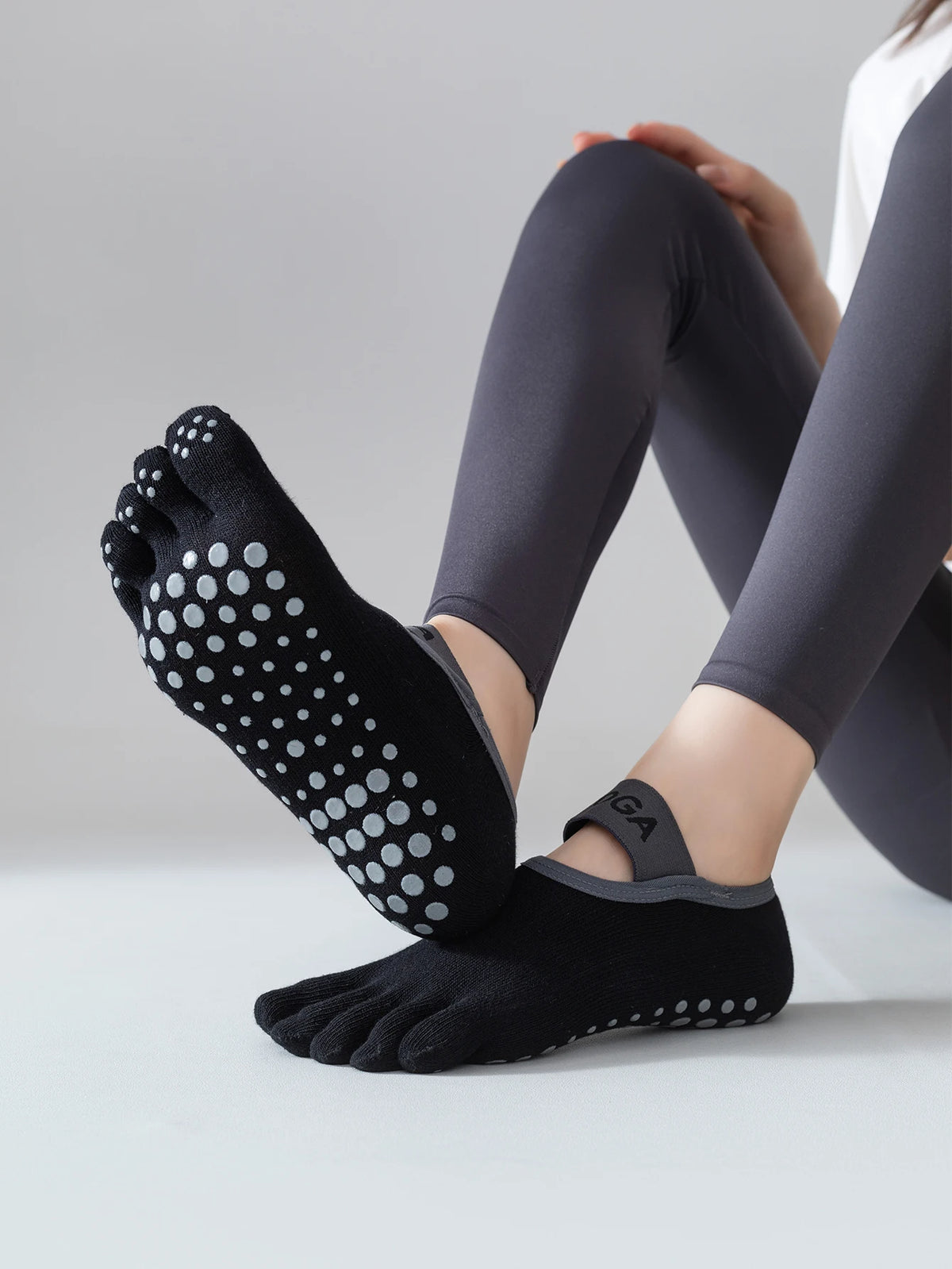 Women's Five-Toe Yoga Socks – Anti-Slip Grip