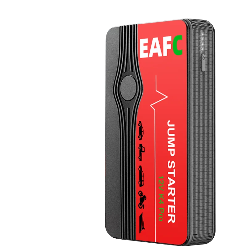 EAFC Portable Car Jump Starter — 600A–2000A Peak, 12V Battery Booster & Power Bank with LED Light