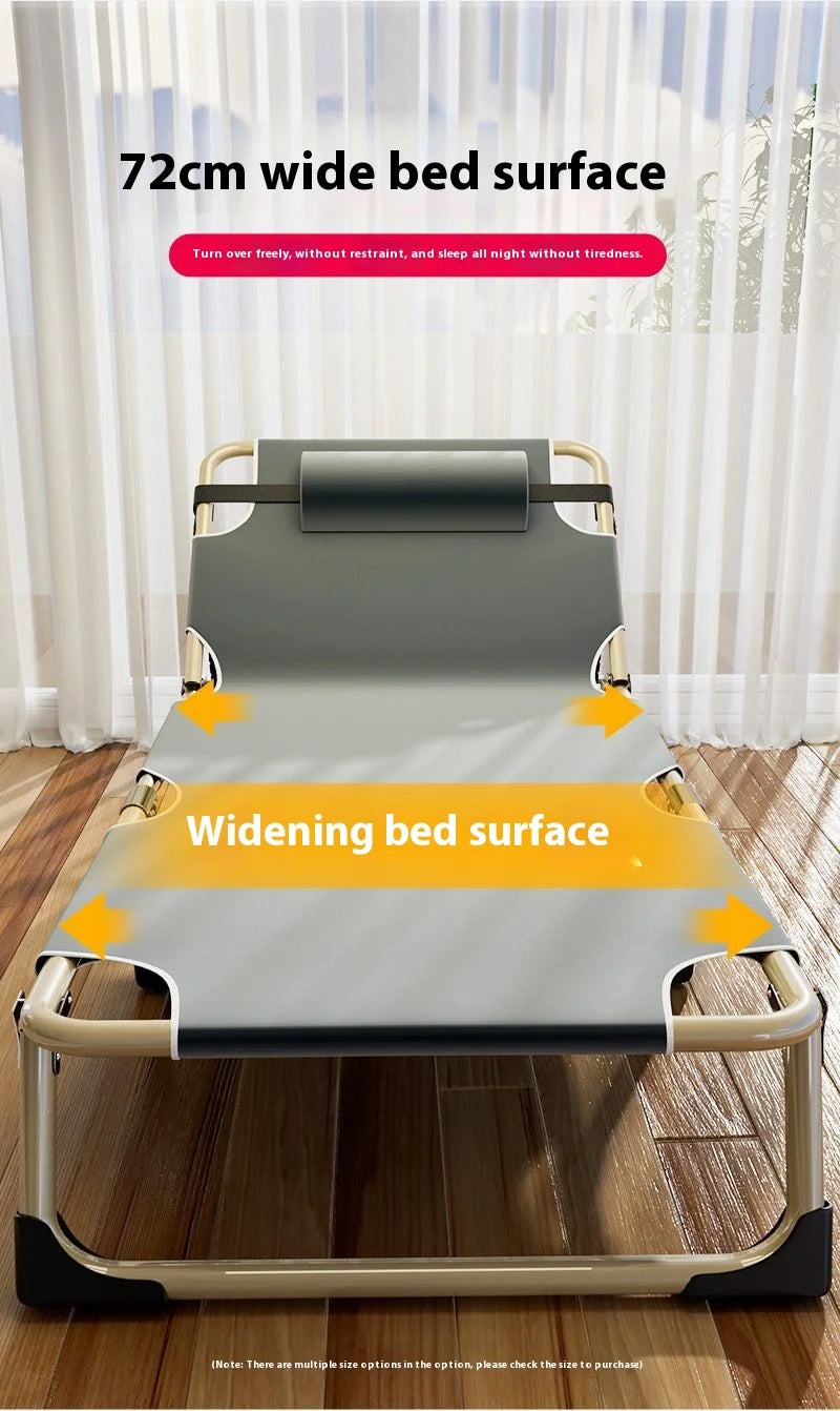 GIANXI Summer Camp Bed Folding Chair Office Nap Bed Recliner Napping Appliance Accompanying Bed Folding Bed With Cushion