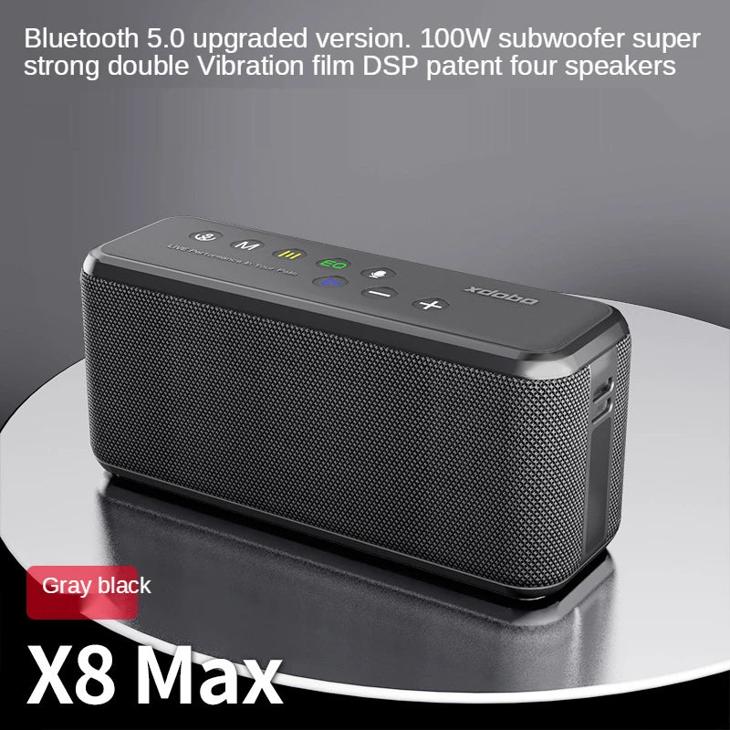XDOBO X8 Max Portable Bluetooth Speaker — High-Power Outdoor Sound with LED Lights