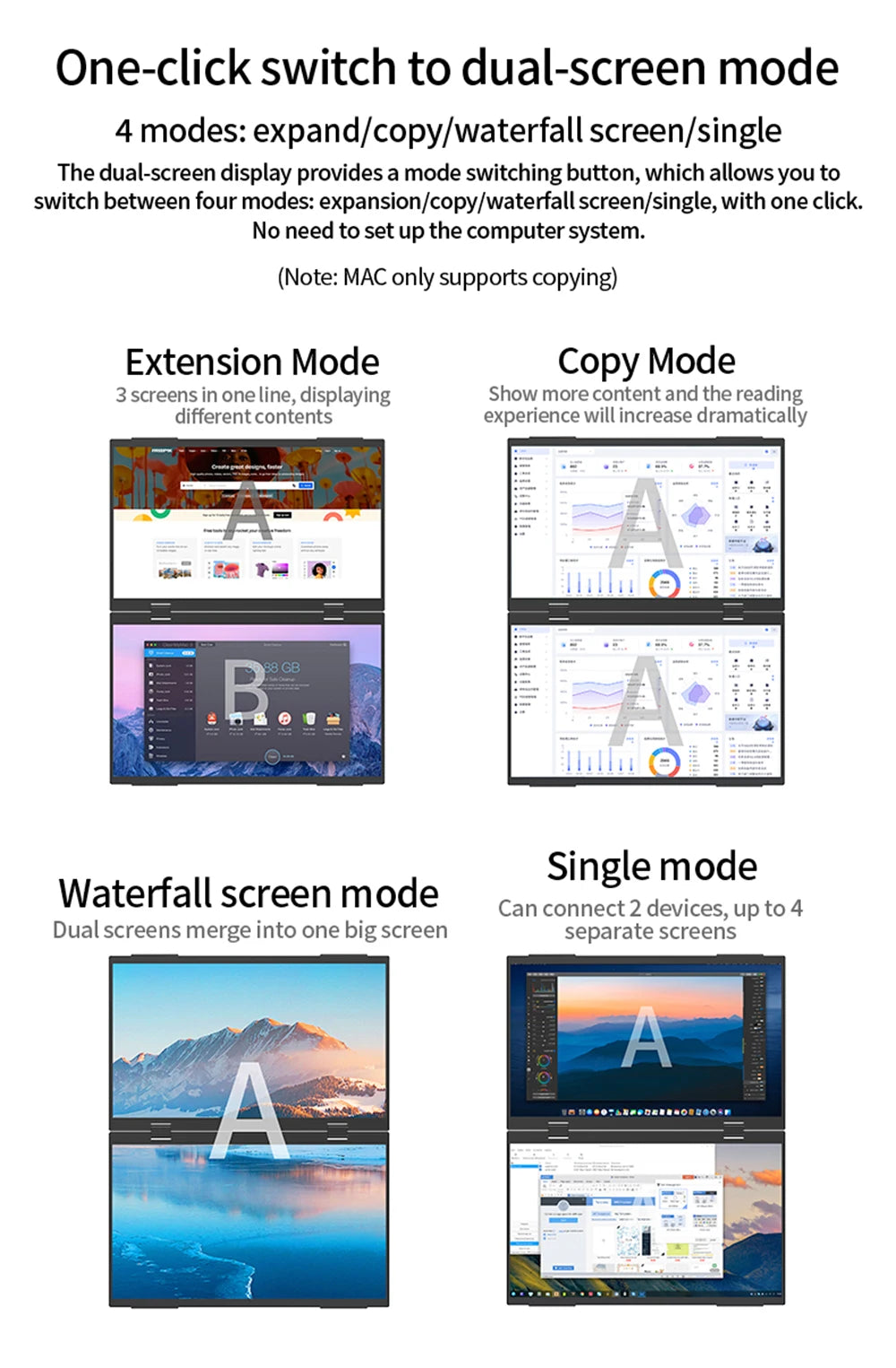 18.5-Inch Dual Portable Monitor – Full HD Folding Screens