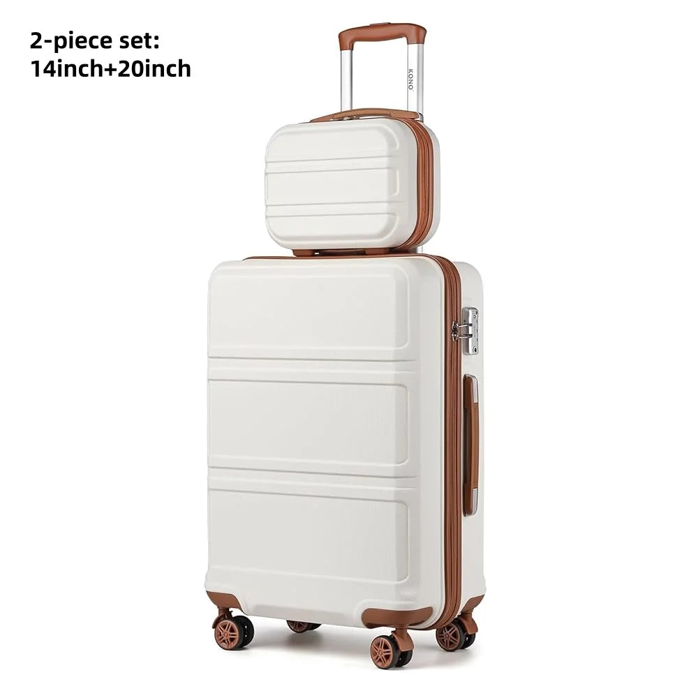 Kono ABS Luggage Set – TSA Lock & Spinner Wheels