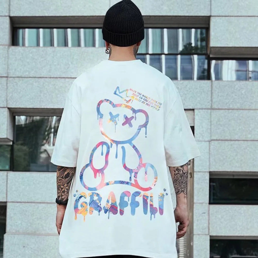 Oversized Korean T-Shirt — Loose Fit Round Neck Casual Couple Tee (M–8XL)