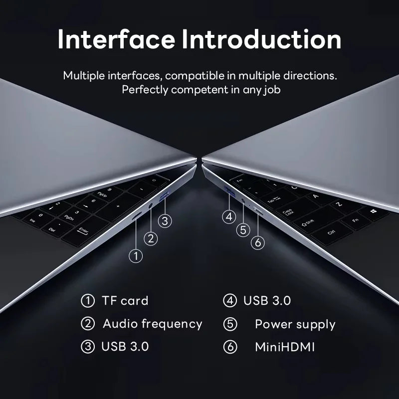 14.1" Windows 11 Gaming Laptop — Portable Performance for Gaming & Work