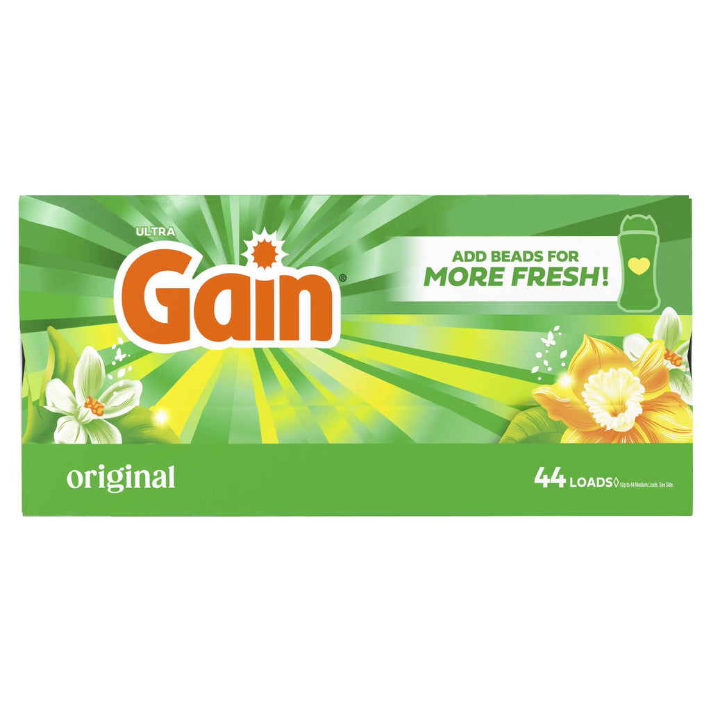 Weeks of Freshness in Every Wash — Gain Original Powder Laundry Detergent | 44 Loads, 40 oz, Aroma Boost, HE Safe