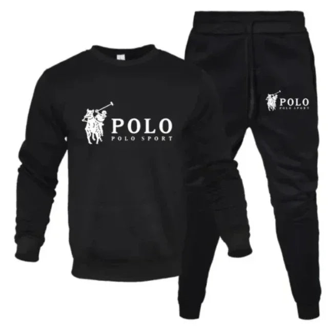 Men's Round-Neck Sweatshirt & Jogging Pants Set – Outdoor Fitness Casual Autumn Winter