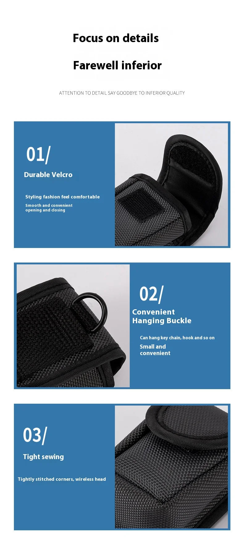Protective Storage Case for Oximeter & Small Devices – Zipper Pouch Bag, 4 Styles