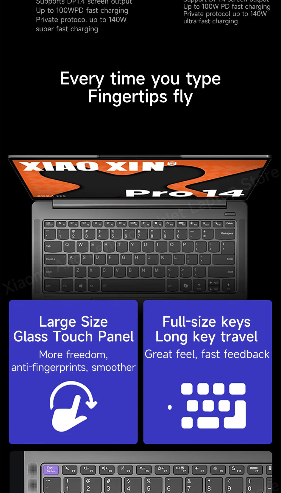 Lenovo Xiaoxin Pro14 2024 – 14" 2.8K 120Hz OLED, AMD Ryzen 7 8845H, Up to 32GB LPDDR5, 2TB PCIe 4.0 SSD