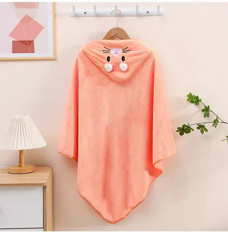 Soft Absorbent Baby Bath Towel – Newborn Swaddle Wrap & Receiving Blanket for Girls & Boys