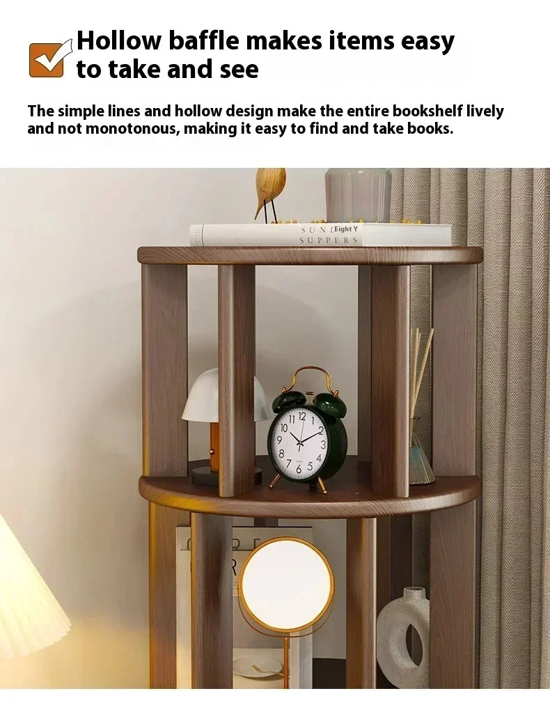Vintage Rotating Bookcase – Compact Wooden Miniature House Display Shelf