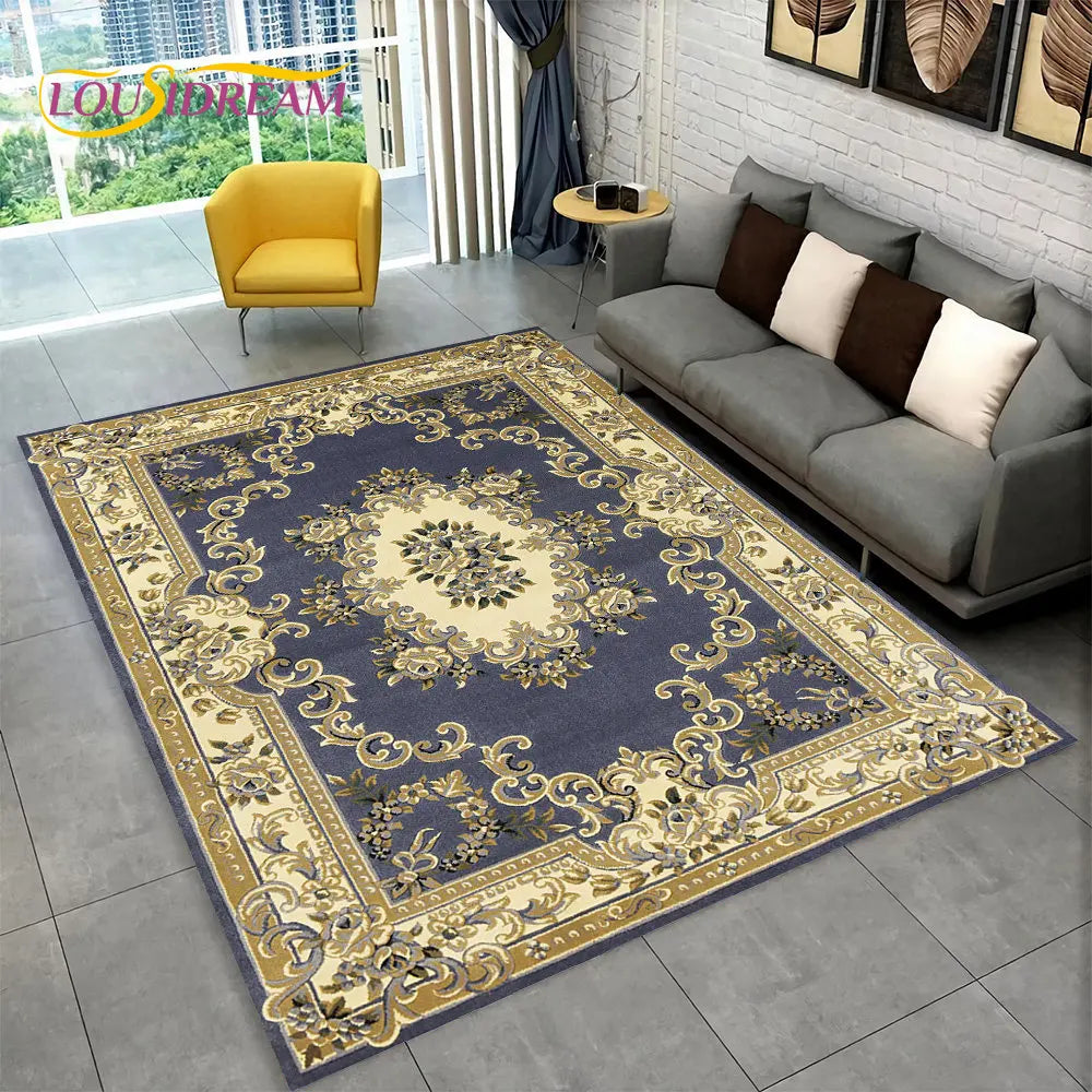 Turkey Persian Bohemian Area Rug Large,Carpet Rug for Living Room Bedroom Sofa Doormat Decoration,Kid Play Non-slip Floor Mat