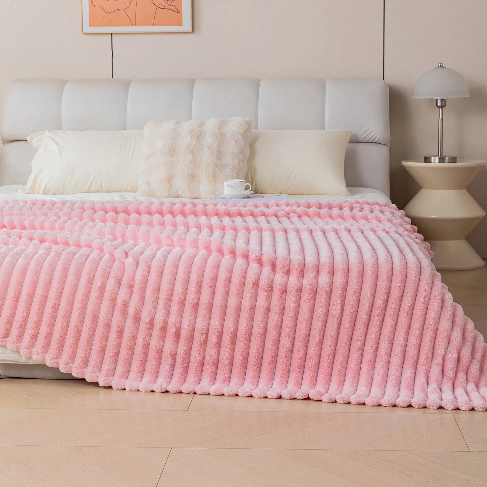 Soft Flannel Blanket – Warm Nap Throw in Multiple Colors, Christmas Gift Blanket