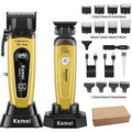 Kemei KM-90 Professional Hair Clipper Set – DLC Blade, Brushless Motor, 11,500 RPM, Cordless Barber Kit