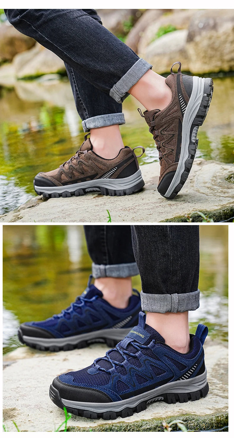 Men's Lightweight Breathable Outdoor Hiking Shoes — Sizes 39-48