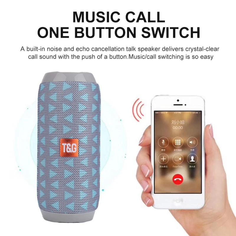 Wireless Portable Bluetooth Speaker — 360° Sound, Waterproof & Long Battery Life