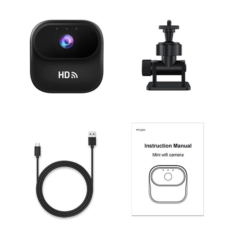 HD Mini WiFi Security Camera – 1080P Motion Tracking Smart Home Surveillance