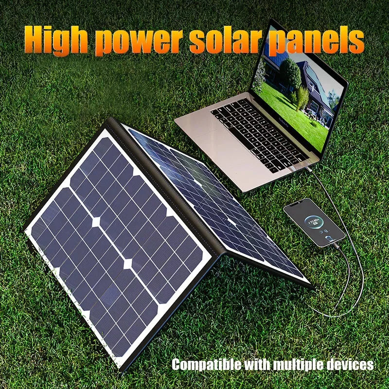 1000W Foldable Solar Panel Kit – Portable 18V Power Station Generator for Car, Boat & Camping