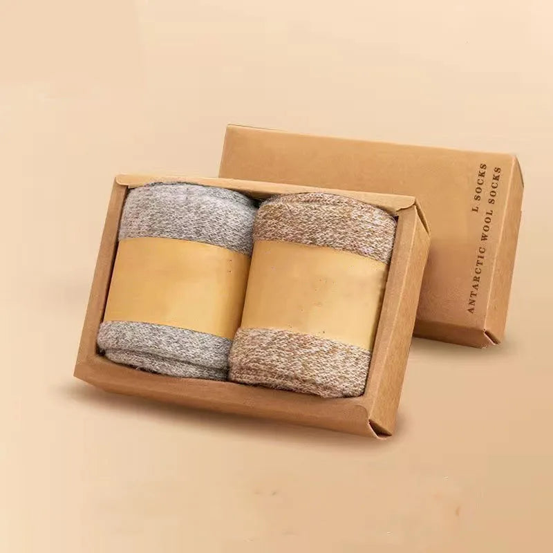 Men's Thick Wool-Blend Socks, 2 Pairs