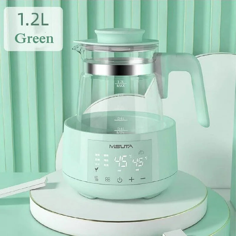 Smart Milk Warmer & Electric Kettle 1200ml — Constant Temperature Baby Bottle Warmer