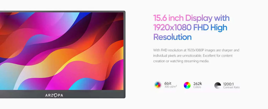 15.6-Inch Portable Touchscreen Monitor – Full HD IPS
